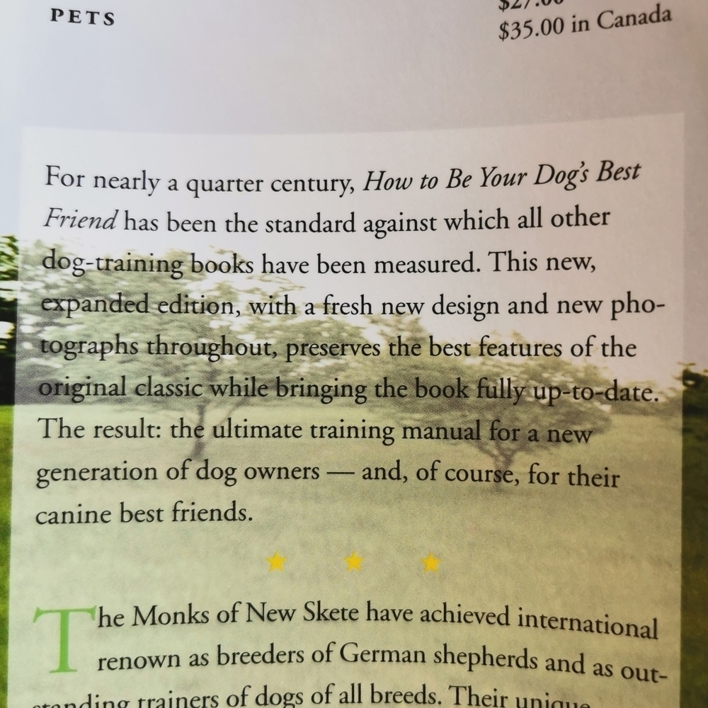 How To Be Your Dog's Best Friend By The Monks Of New Skete Hardcover - Picture 5 of 5